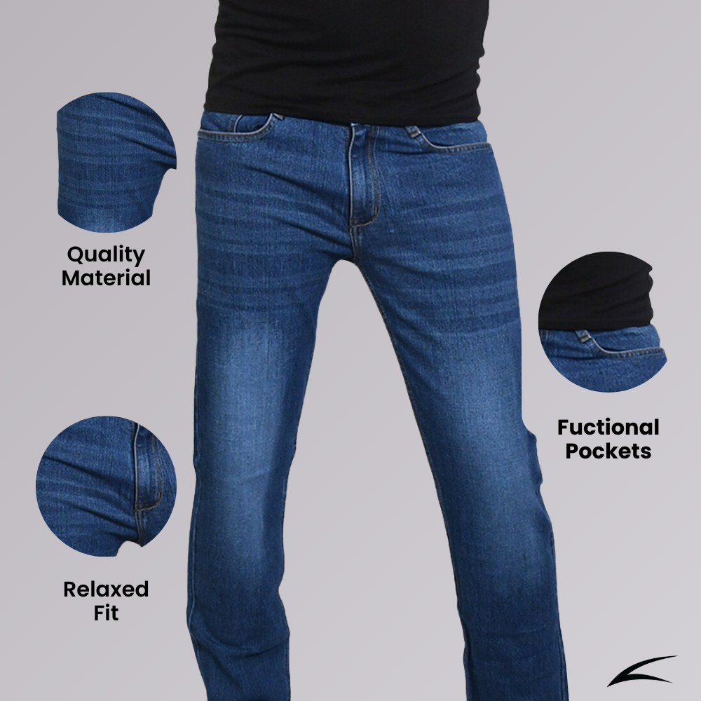 Men's Classic C1 Denim Jeans - Timeless Midnight Blue