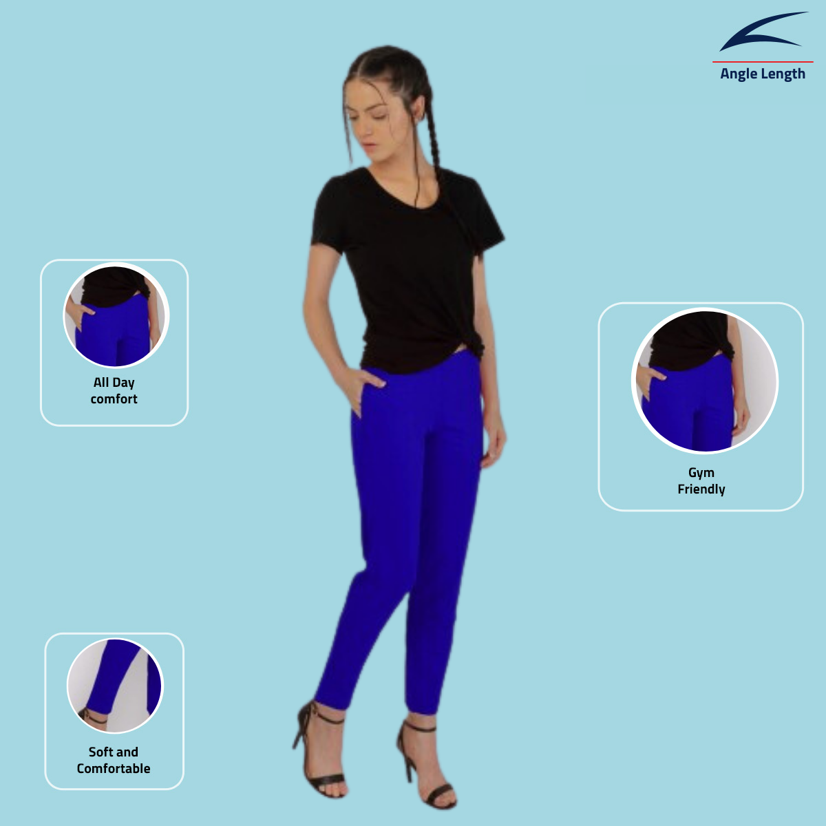 Women's Ankle-Length/Yoga Pants - BlUE