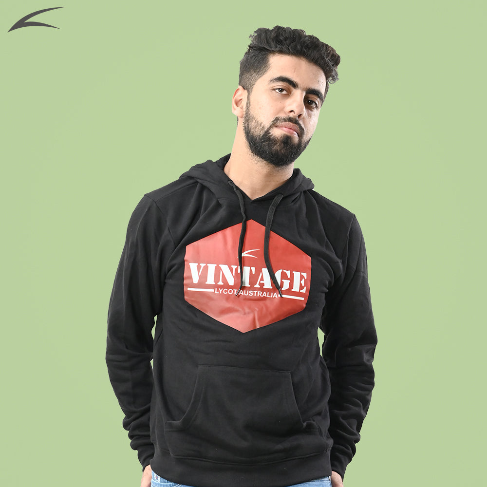 Cozy Black Winter Hoodies for Men, With Front Kangaroo Pockets