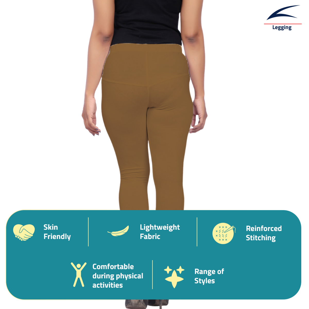 Women's Churidar Leggings #39 - Brown