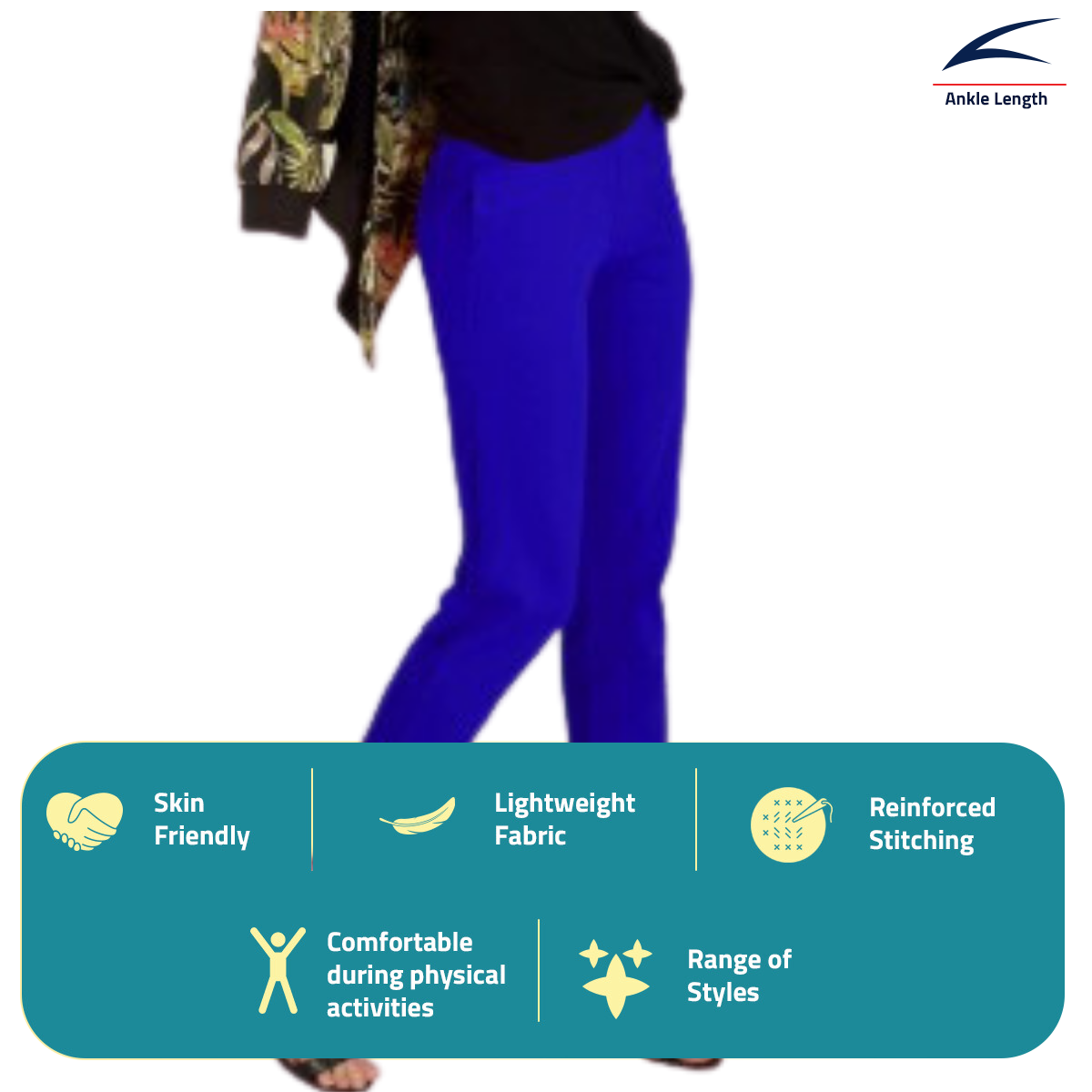 Women's Ankle-Length/Yoga Pants - BlUE