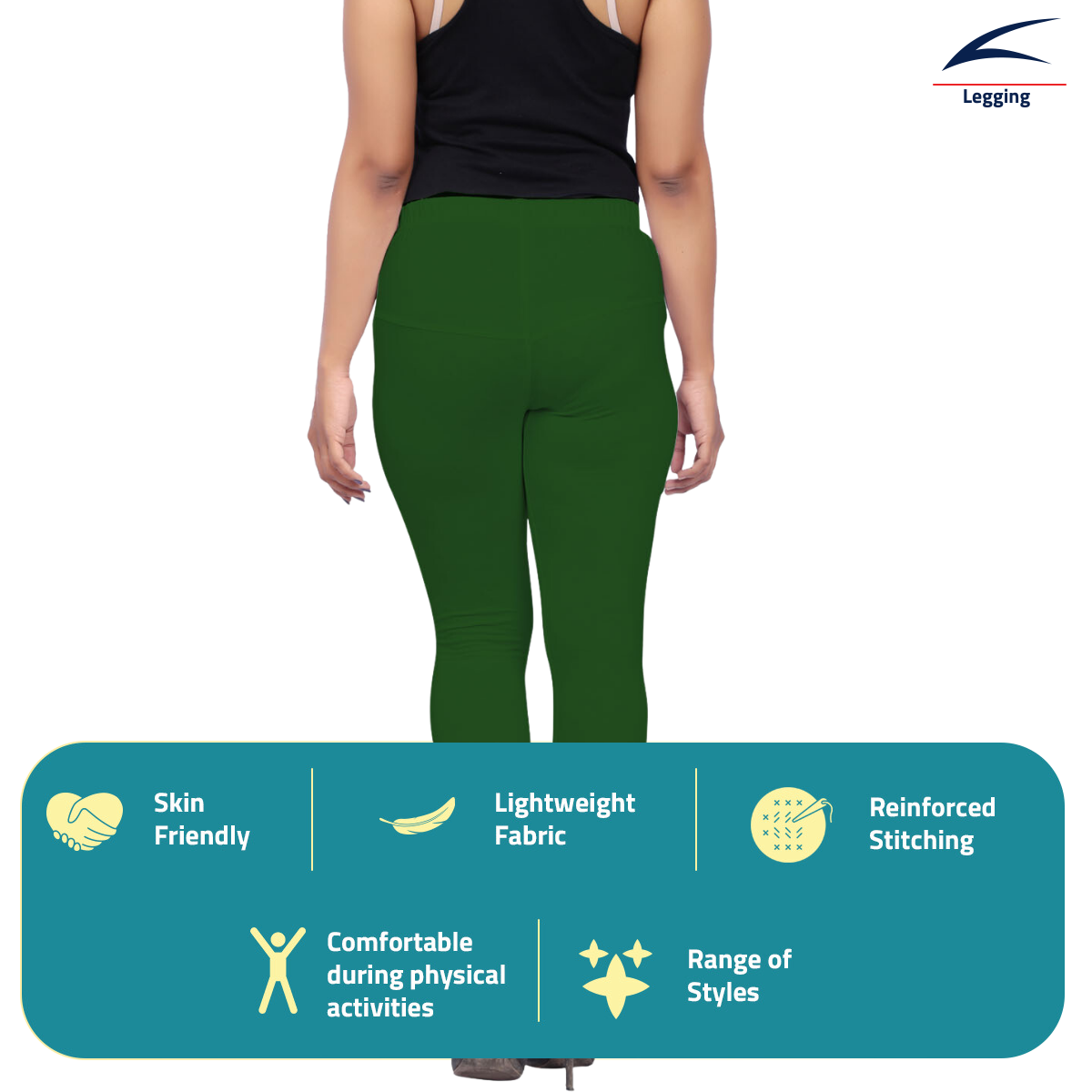 Women's Churidar Leggings #34 - Green