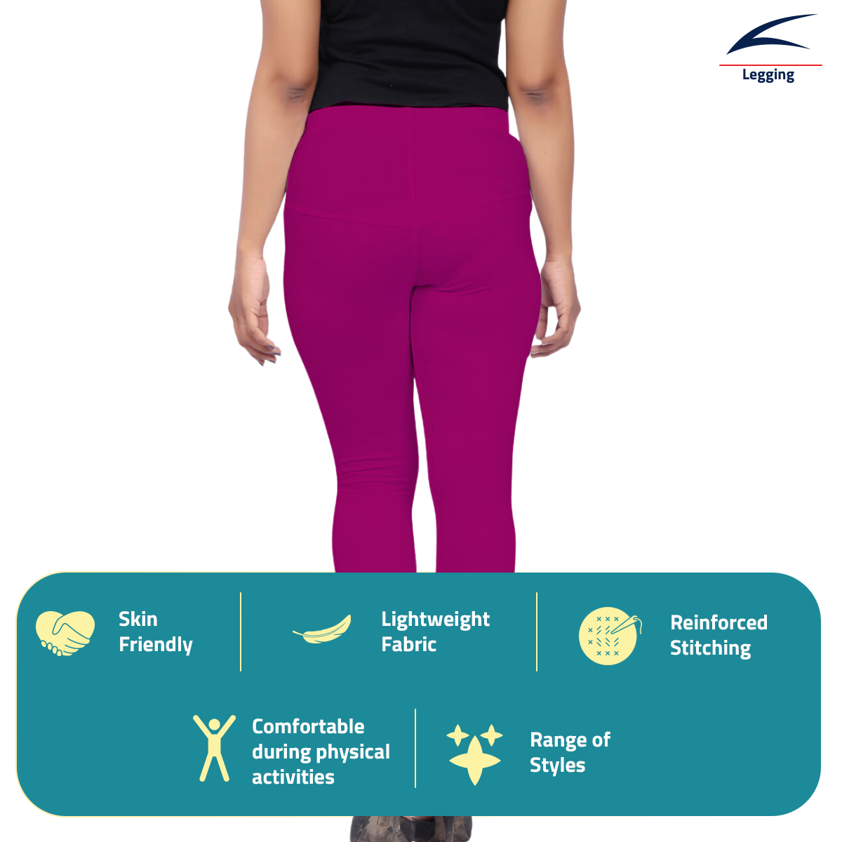 Women's Churidar Leggings #43 - Pink