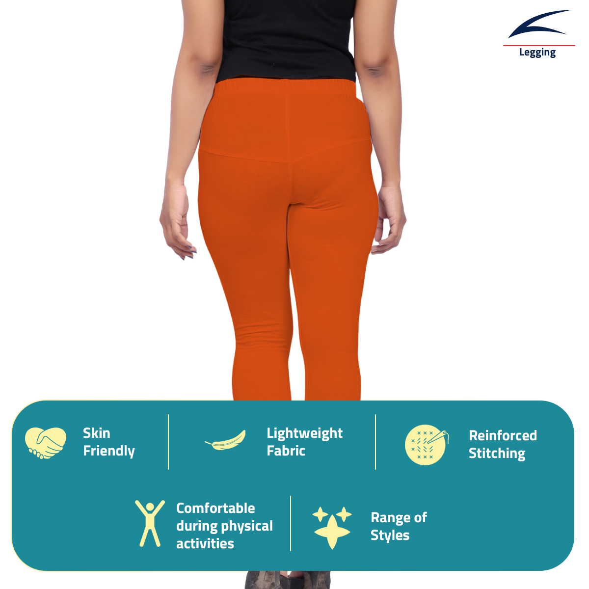 Women's Churidar Leggings #40 - Orange