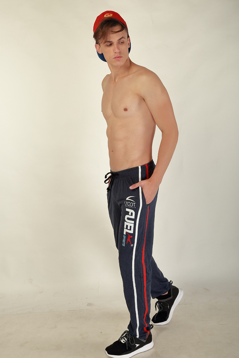 Classic Comfort Men's Printed Track Pant - Grey