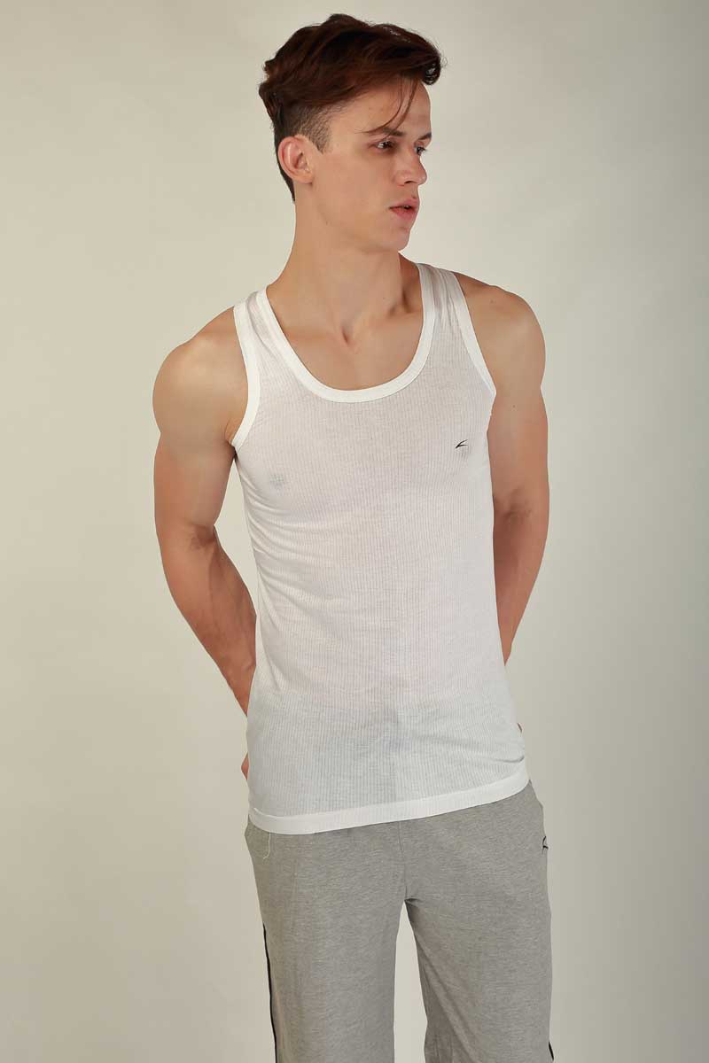Oxy Interlock Parker Sleeveless White Vests for Men - Pack of 3