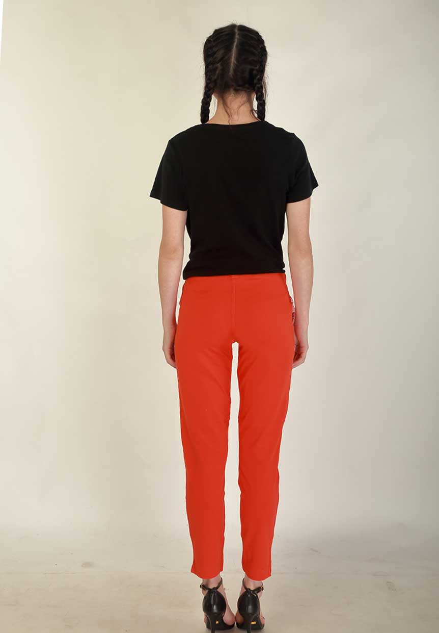 Women's Ankle-Length/Yoga Pants - Orange