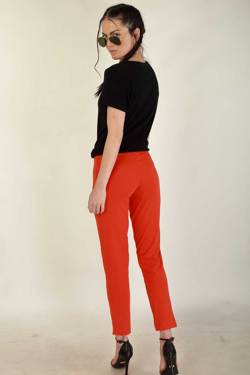 Women's Ankle-Length/Yoga Pants - Orange