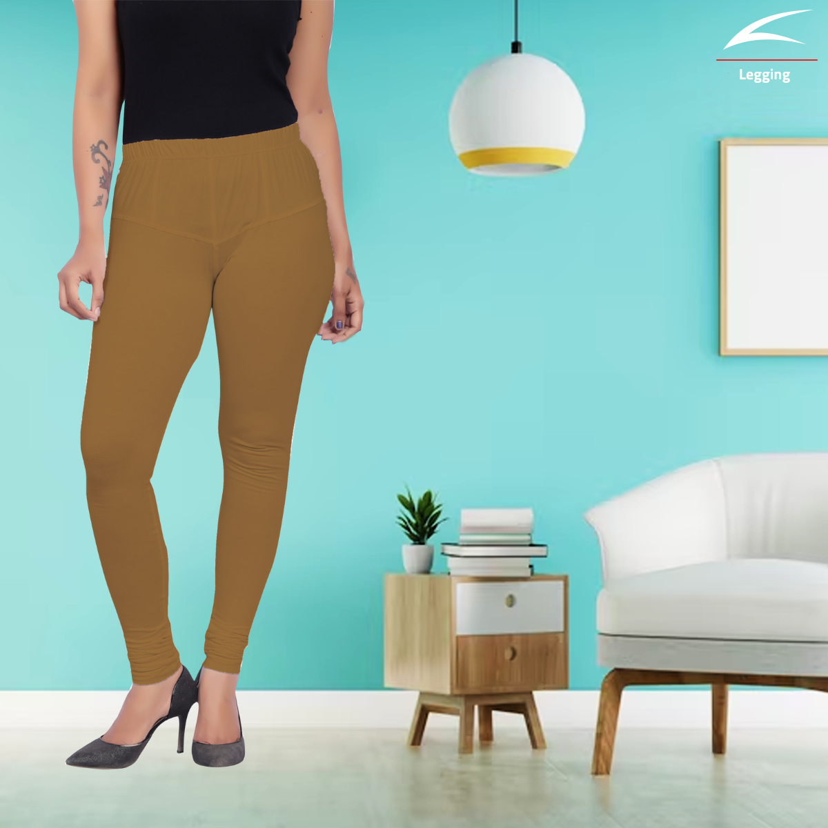 Women's Churidar Leggings #39 - Brown