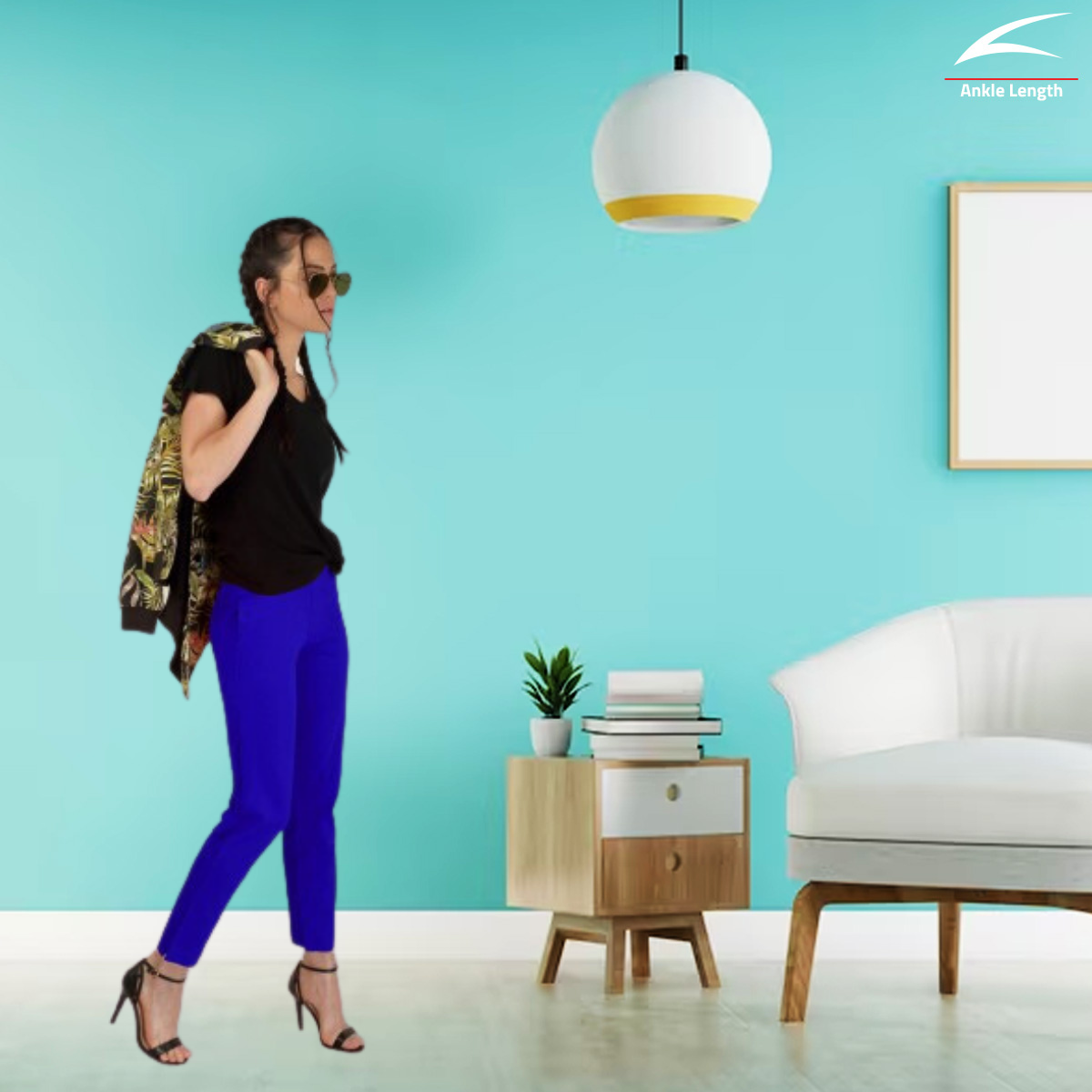 Women's Ankle-Length/Yoga Pants - BlUE