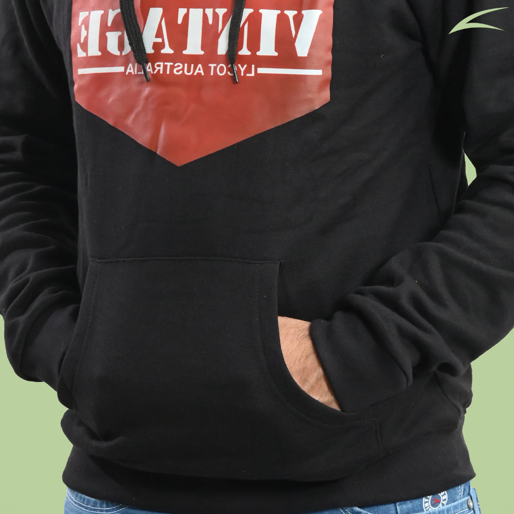 Cozy Black Winter Hoodies for Men, With Front Kangaroo Pockets