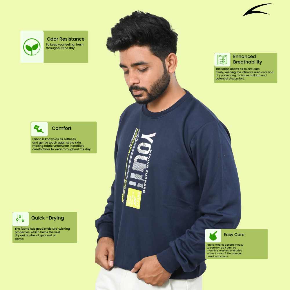 Blue Versatile Sweatshirts for Men (Series 8000)