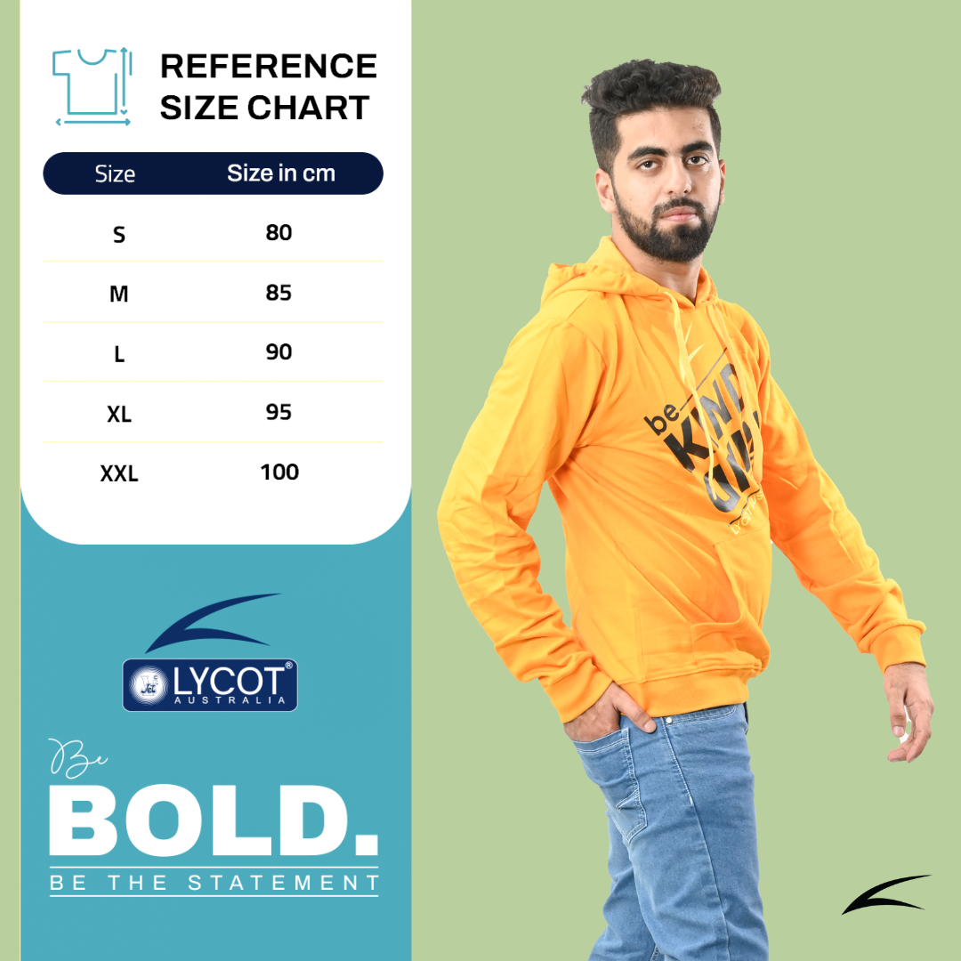 Cozy Yellow Winter Hoodies for Men, With Front Kangaroo Pockets