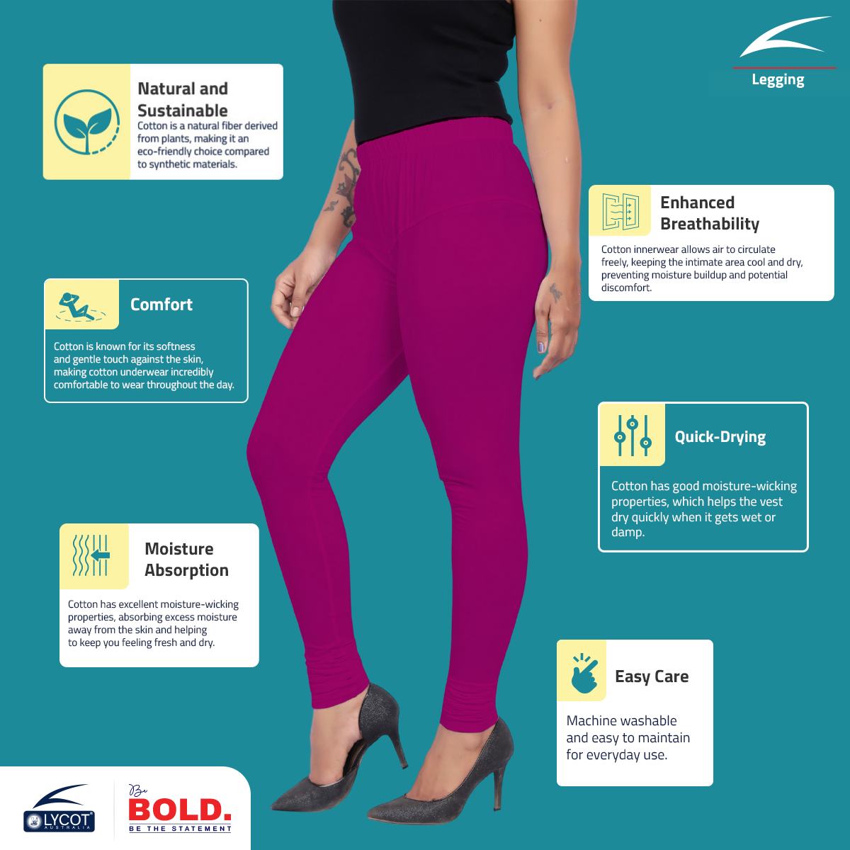 Women's Churidar Leggings #43 - Pink