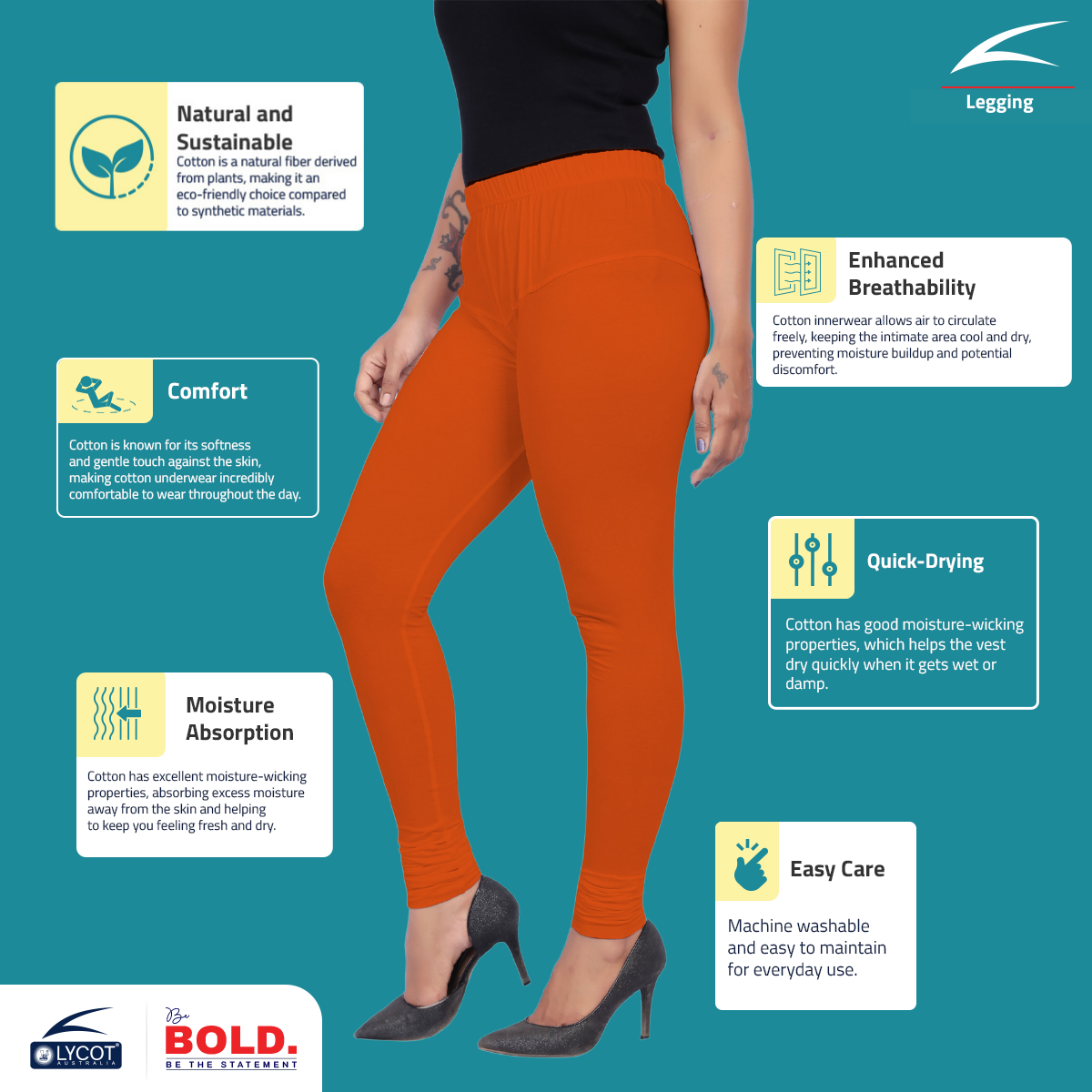 Women's Churidar Leggings #40 - Orange