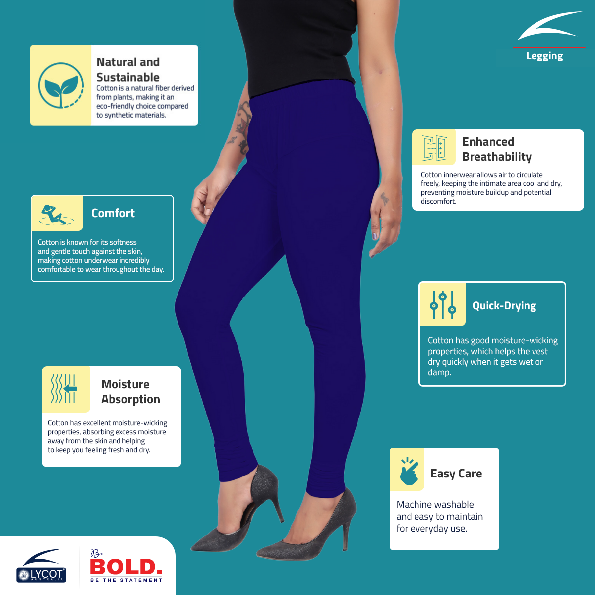 Women's Churidar Leggings #11 - Sky Blue