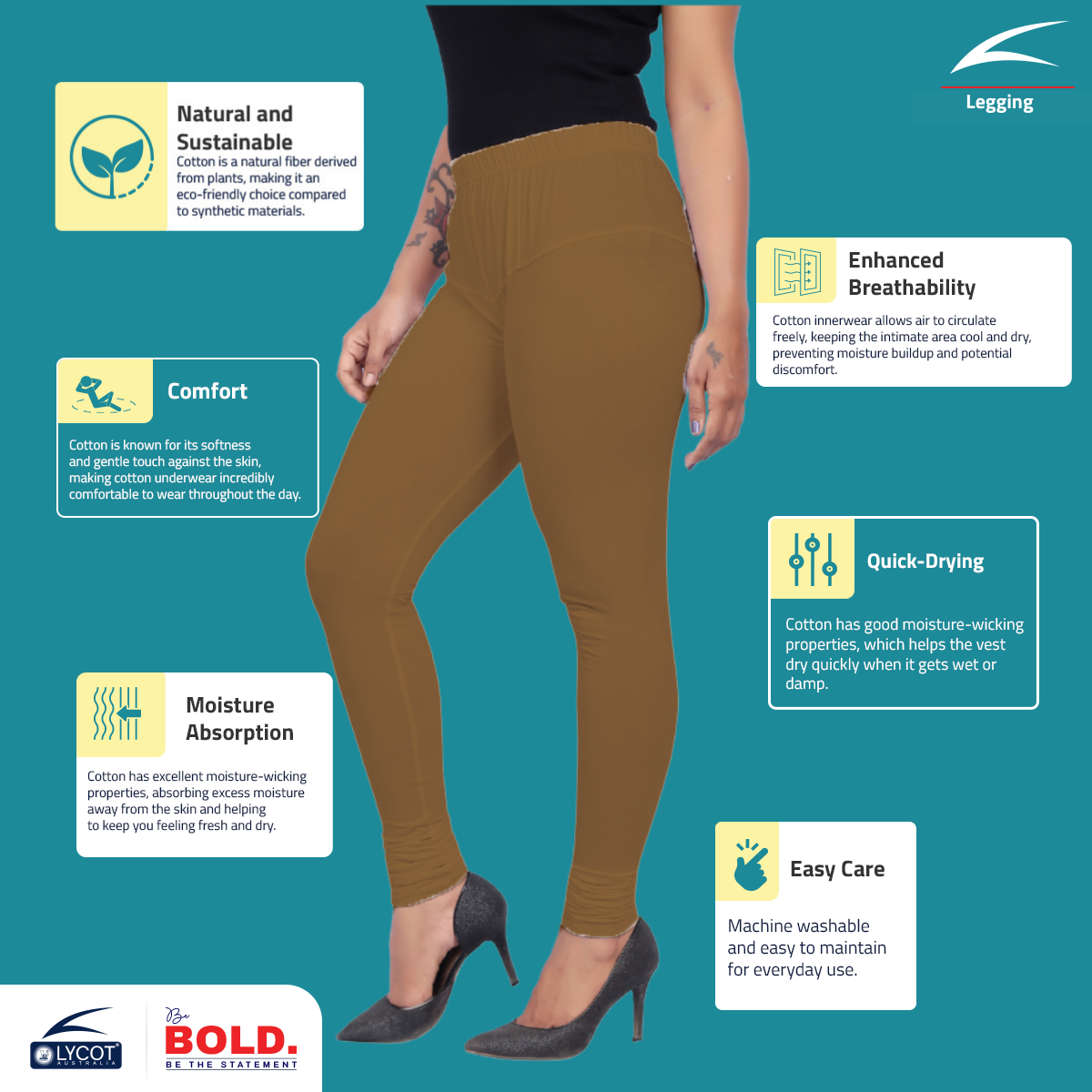 Women's Churidar Leggings #39 - Brown