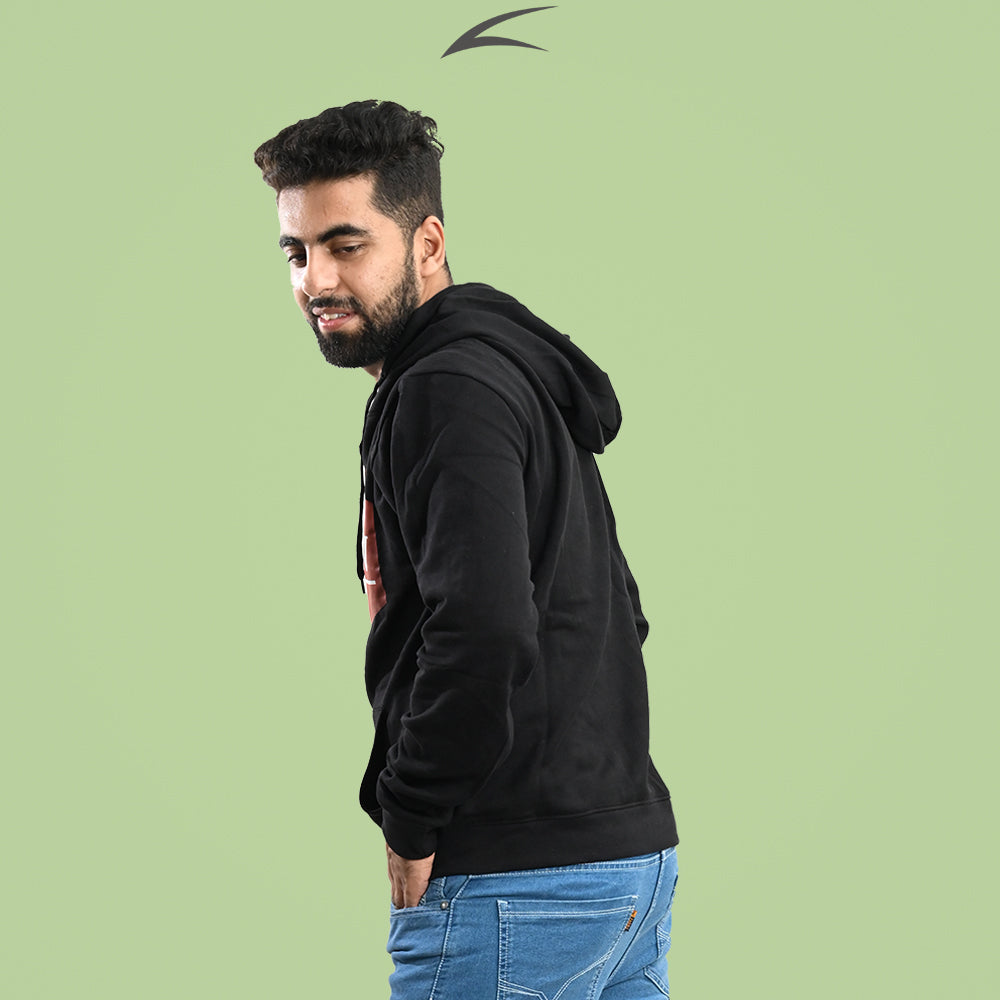 Cozy Black Winter Hoodies for Men, With Front Kangaroo Pockets