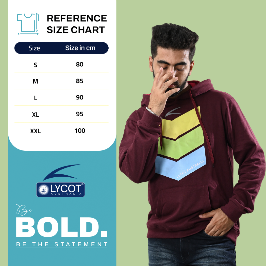 Cozy Maroon Winter Hoodies for Men, With Front Kangaroo Pockets