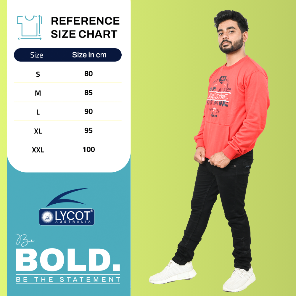 Red Sweatshirt with Kangaroo Pockets for Men (O-Series)