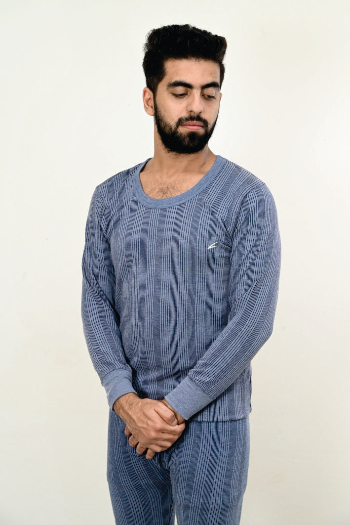 Men's Thermal wear Upper Blue - Pack of 1