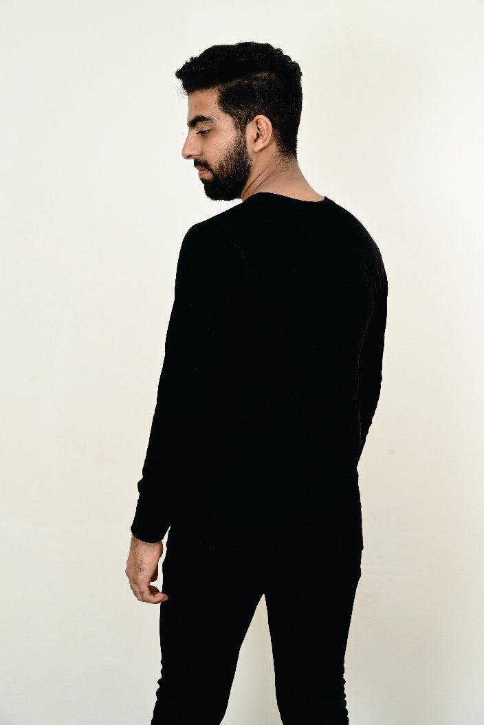 Men's Thermal wear Upper Black - Pack of 1