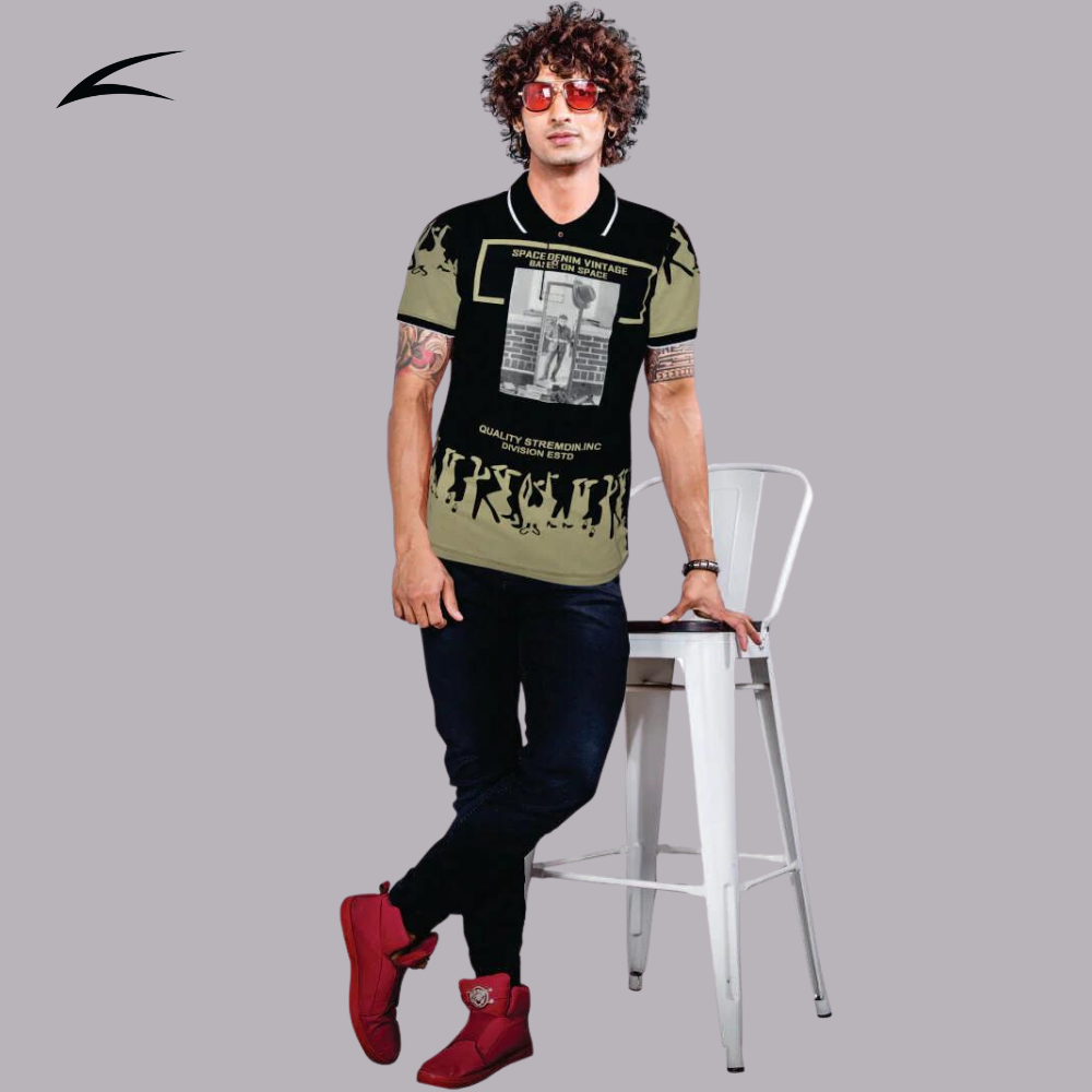 Men's Stylish Designer Collar T-shirt