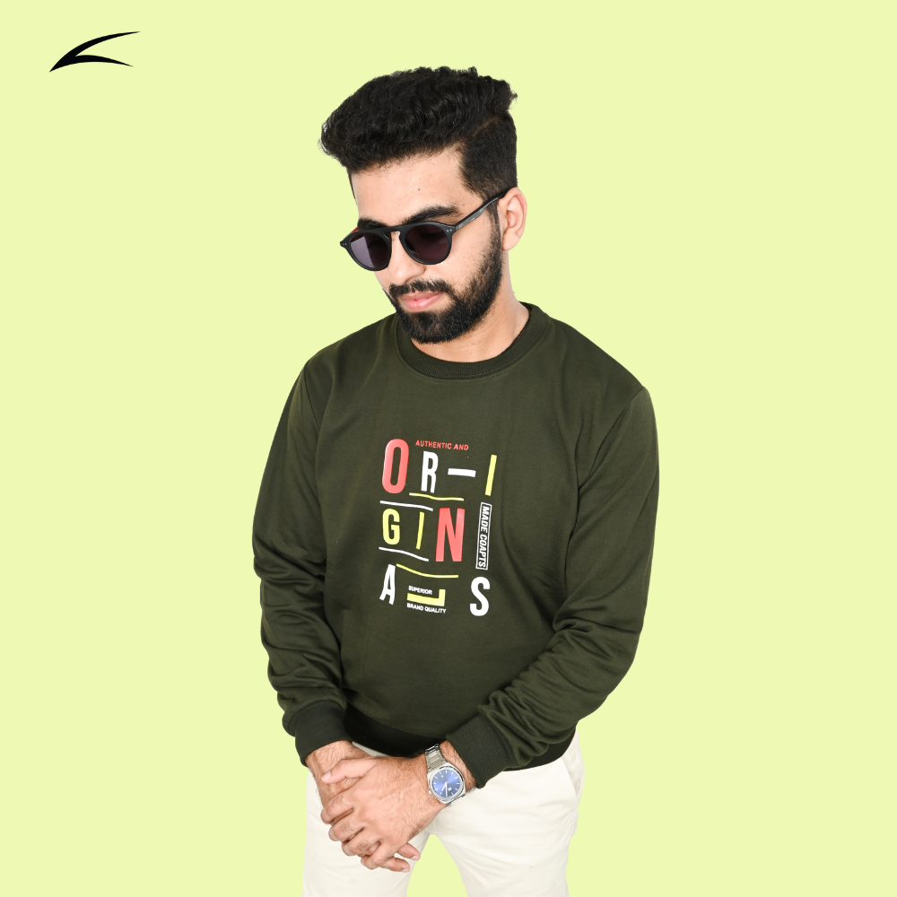 Military Green Versatile Sweatshirts for Men (Series 8000)