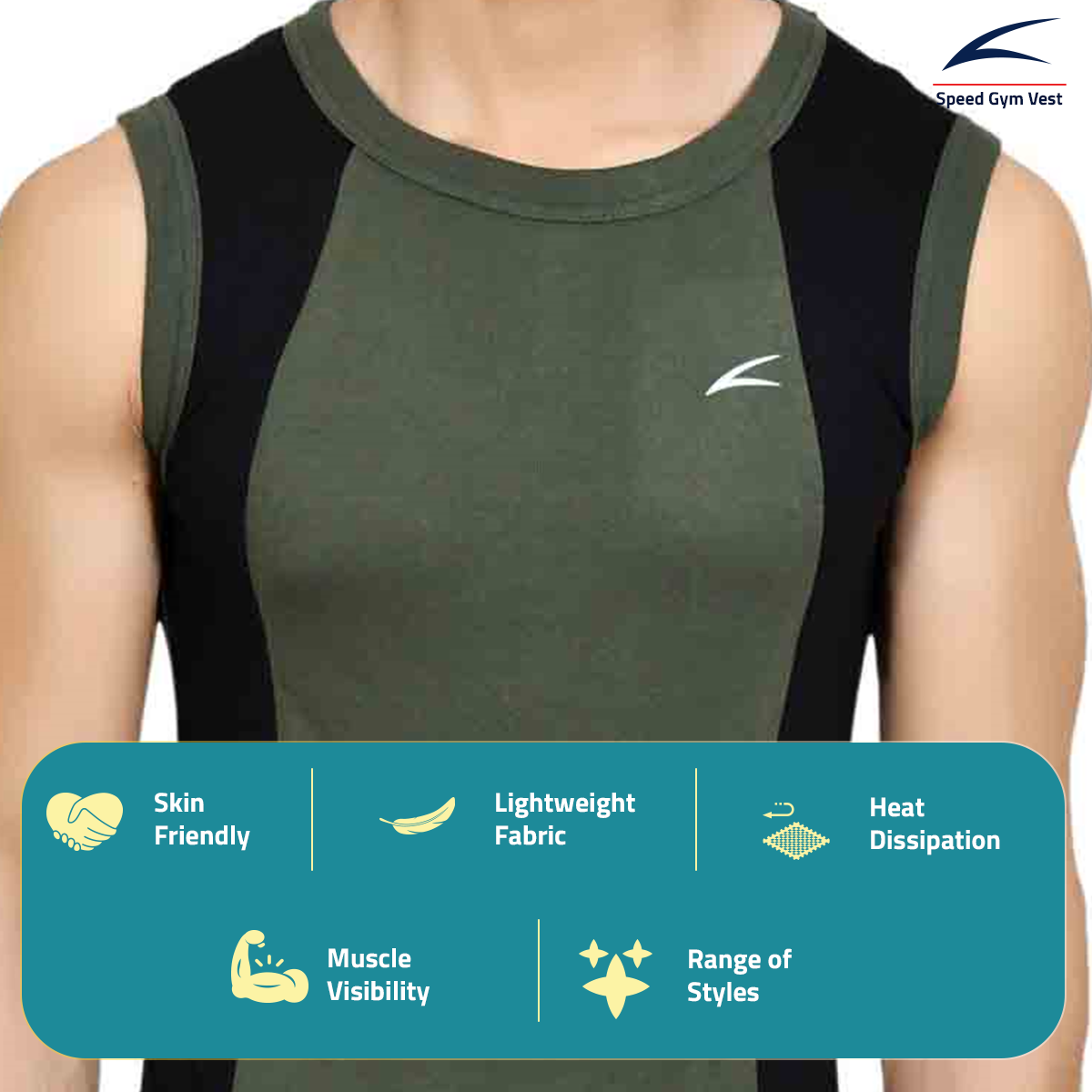 Speed Men's Gym Vests - Pack of 3