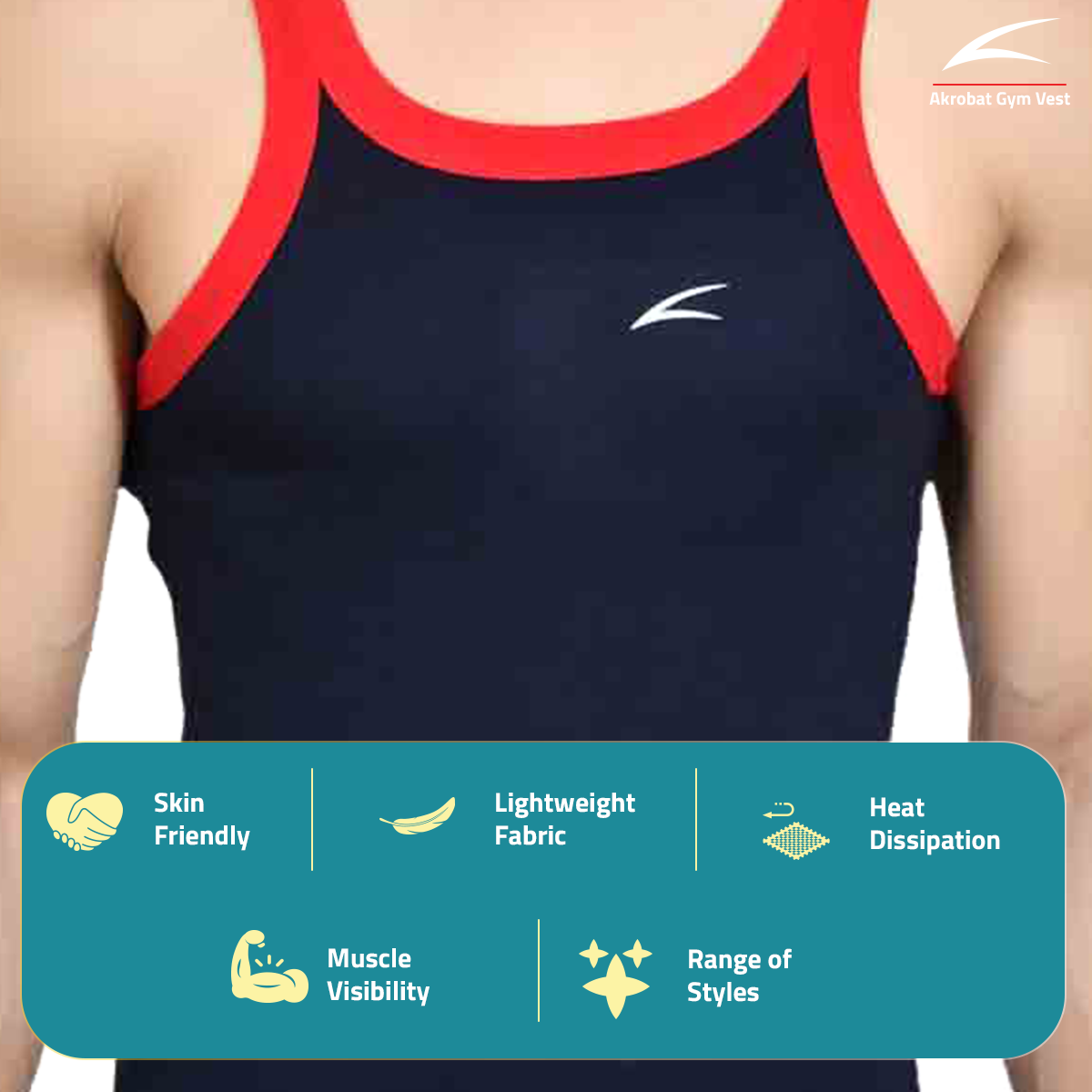 Akrobat Men's Gym Vests - Pack of 3