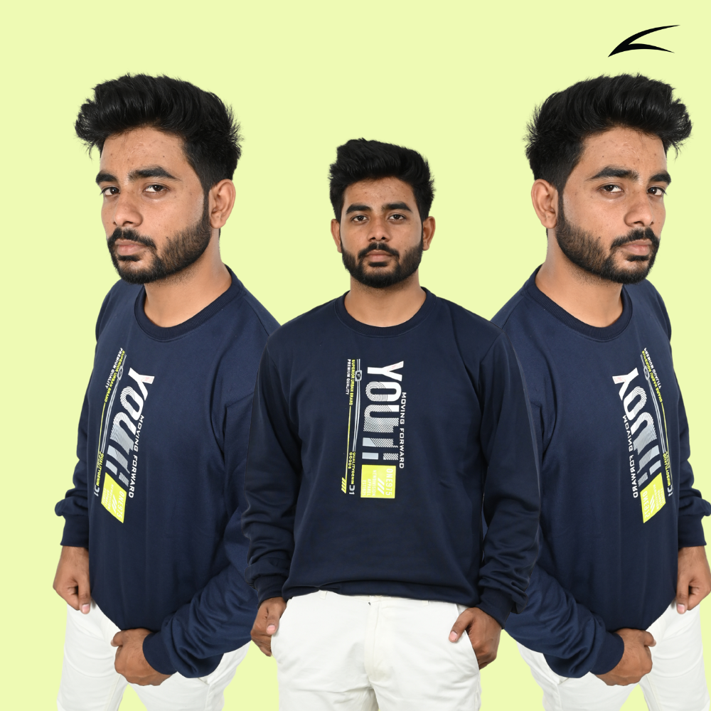 Blue Versatile Sweatshirts for Men (Series 8000)