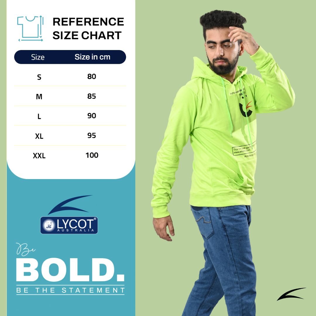 Cozy Lime Green Winter Hoodies for Men, With Front Kangaroo Pockets