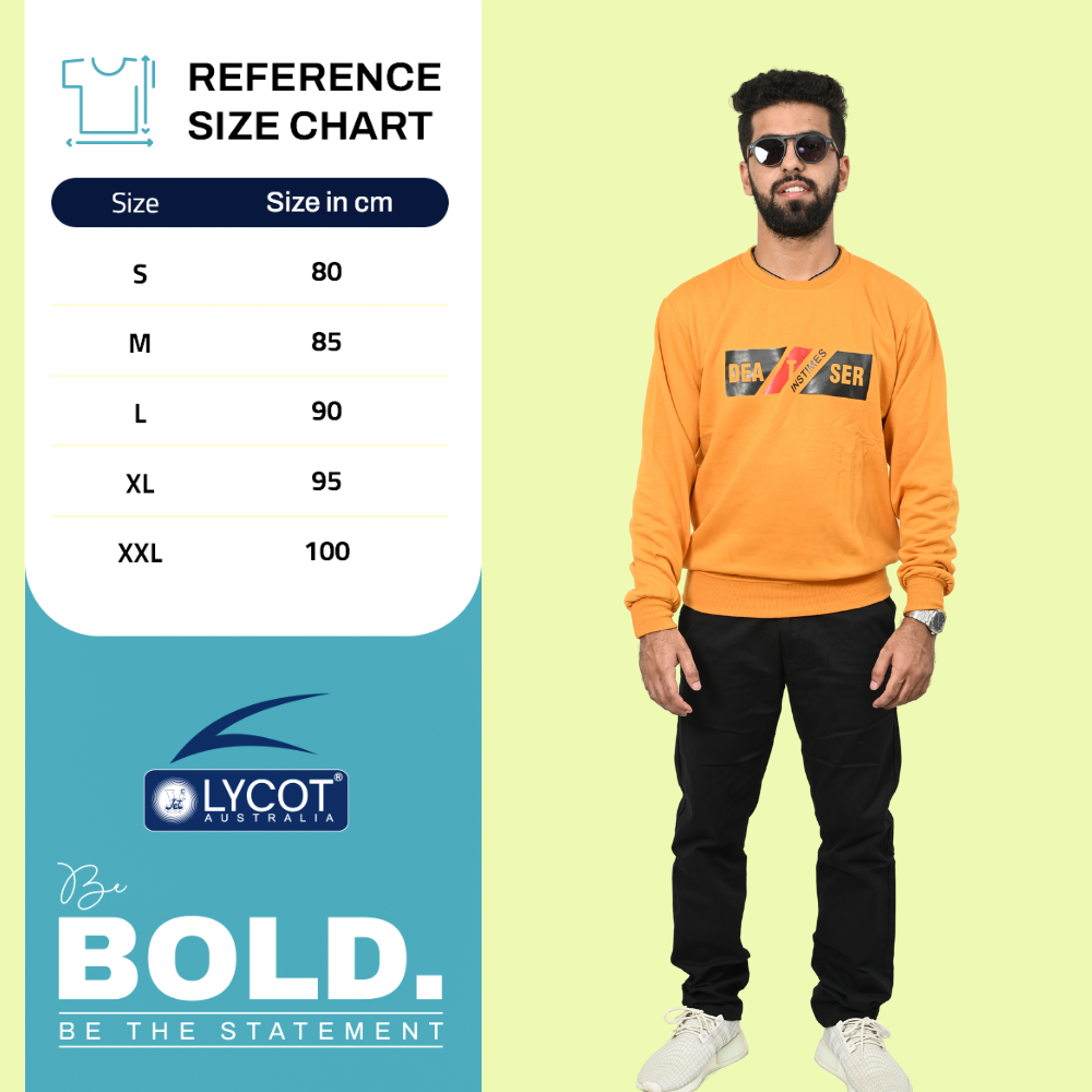 Yellow Versatile Sweatshirts for Men (Series 8000)