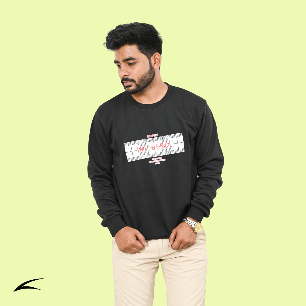 Black Versatile Sweatshirts for Men (Series 8000)