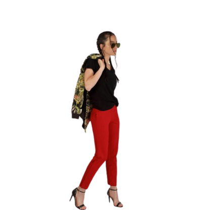 Women's Ankle-Length/Yoga Pants - Red