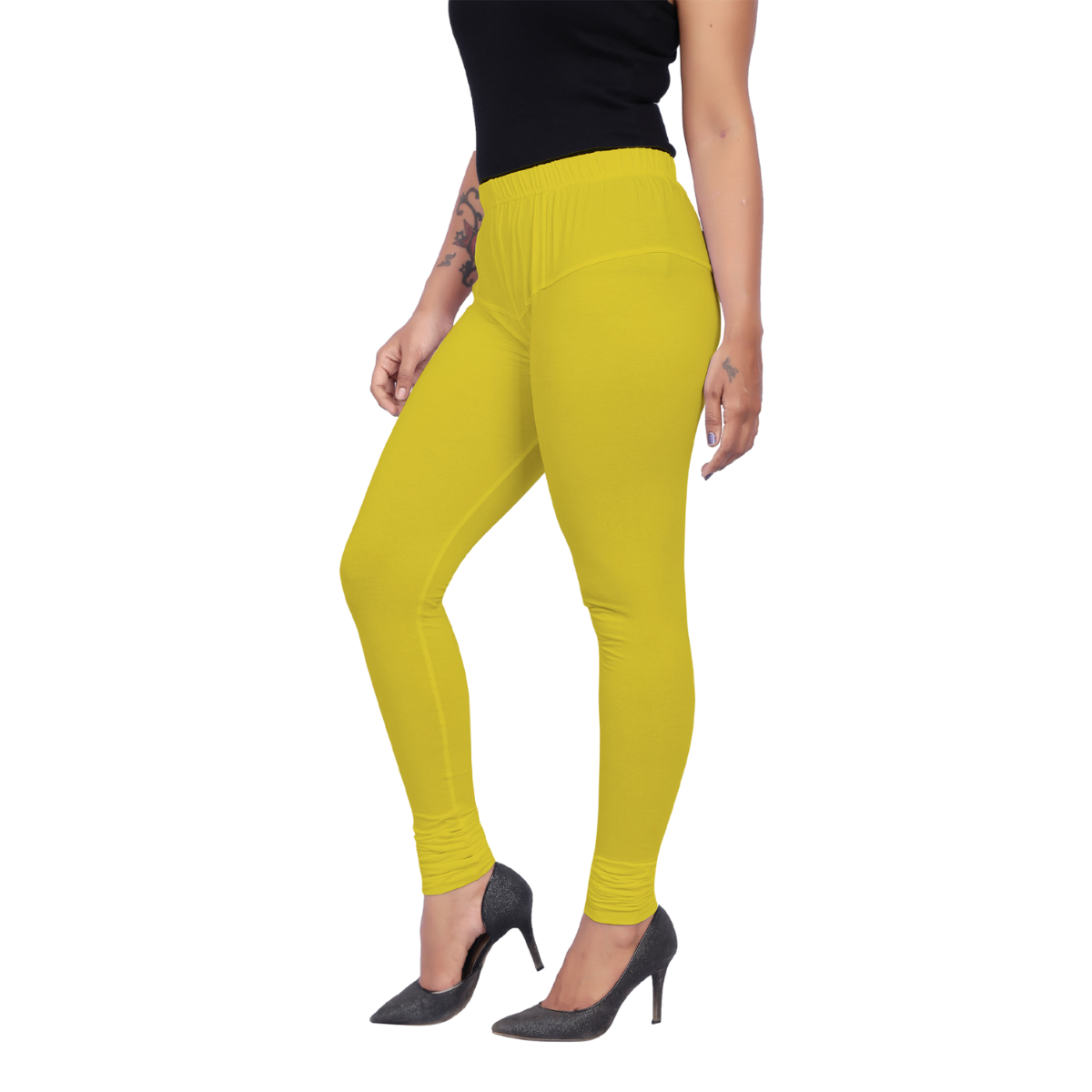 Women's Churidar Leggings #37 - Yellow