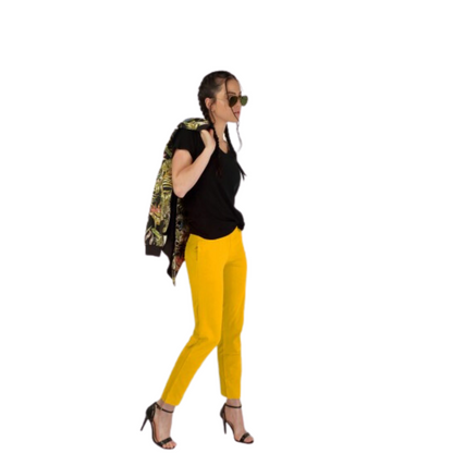 Women's Ankle-Length/Yoga Pants - Yellow