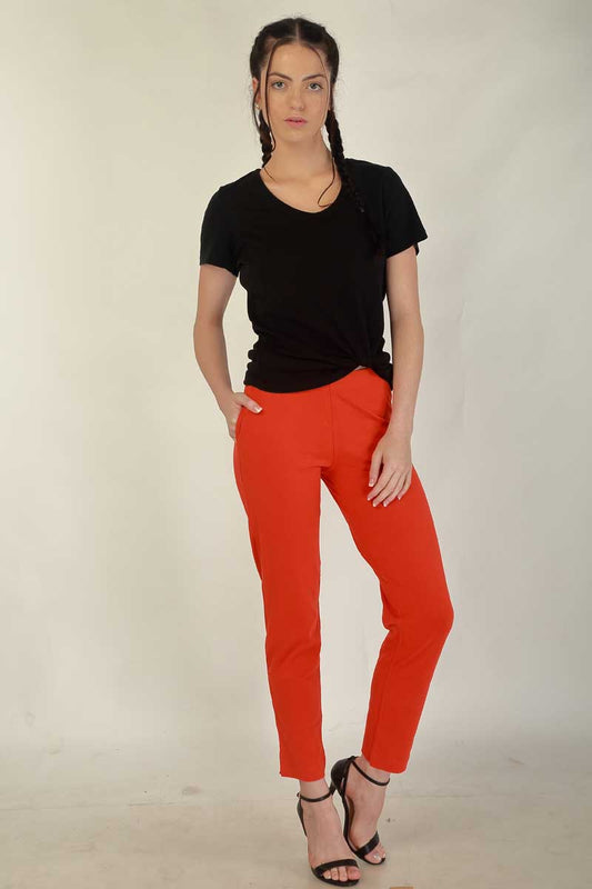 Women's Ankle-Length/Yoga Pants - Orange