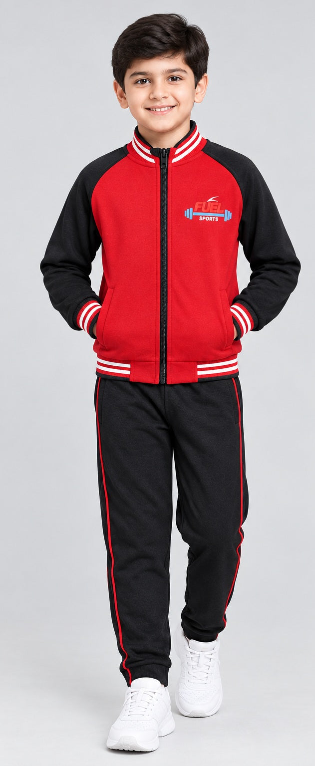 Kids Tracksuit #16 Red and Black