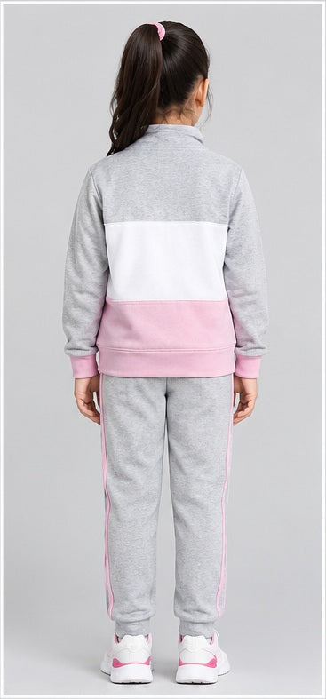 Kids Tracksuit #12 Pink and Grey