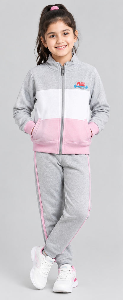 Kids Tracksuit #12 Pink and Grey