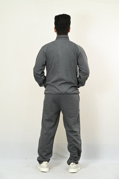 Boom Tracksuit #3 Dark Grey Fleece with Stripes