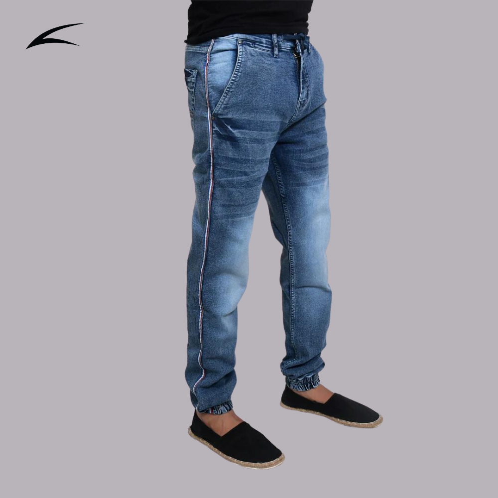 Men's Blue Denim Joggers