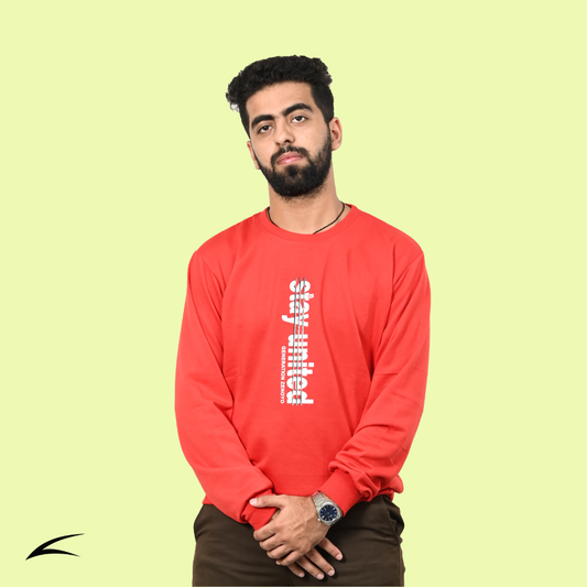 Red Versatile Sweatshirts for Men (Series 8000)